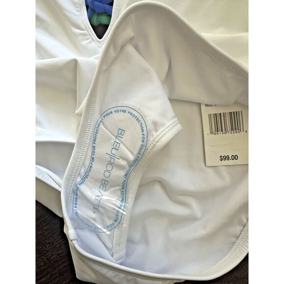 Bleu by Rod Beattie Women's Core-Lace-Down Mio One-Piece Swimsuit White Multi 10 - Picture 4 of 9